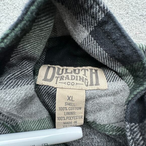 Duluth Trading Flapjack Fleece Lined Flannel Shirt Mens XL Jac Long Sleeve Snap - Picture 2 of 11